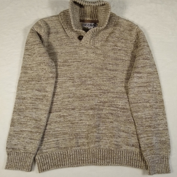 Boy's Large Silverlake Marled Brown/Tan Pullover Sweater Cotton Blend - Picture 8 of 8